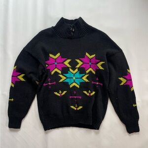 Vintage Obermeyer Wool Sweater Large Quilt Pattern